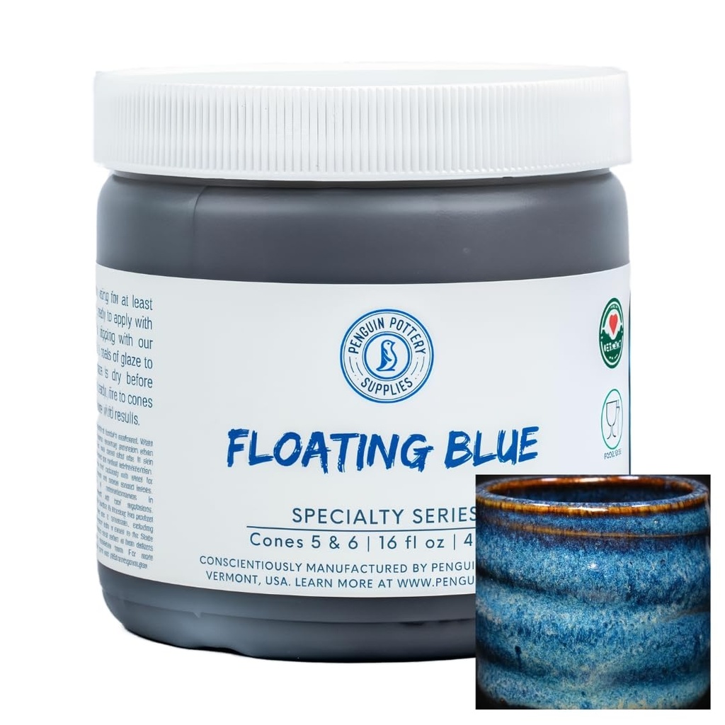 Penguin Pottery - Specialty Series - Floating Blue (Pint | 16 fl.oz | 473 ml)