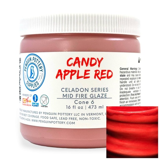 [PP-GZ-MH-269] Penguin Pottery - Celadon Series - Candy Apple Red (Pint | 16 fl.oz | 473 ml)