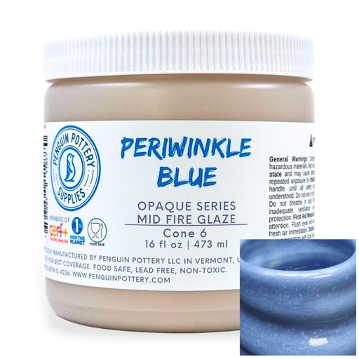 [PP-GZ-MH-274] Penguin Pottery - Opaque Series - Periwinkle Blue (Pint | 16 fl.oz | 473 ml)