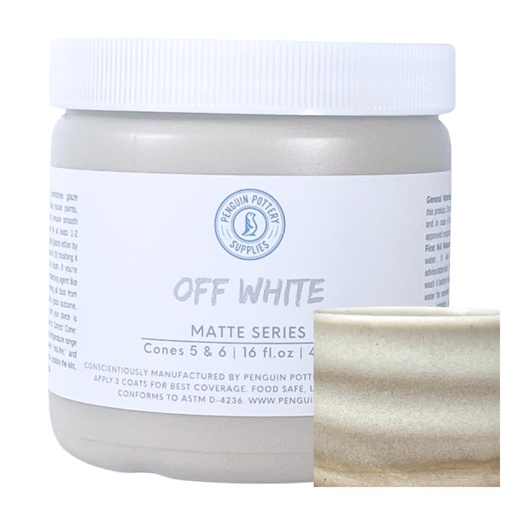 [PP-GZ-MH-282] Penguin Pottery - Matte Series - Off White Matte (Pint | 16 fl.oz | 473 ml)