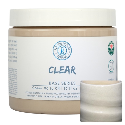 [PP-GZ-L-CLR] Penguin Pottery - Base Series - Clear (Pint | 16 fl.oz | 473 ml)