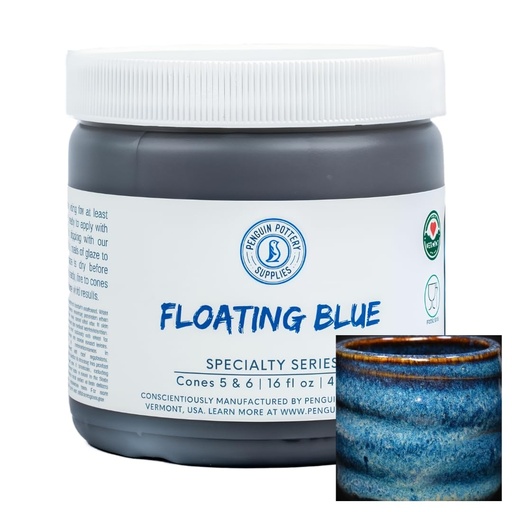 [PP-GZ-MH-260] Penguin Pottery - Specialty Series - Floating Blue (Pint | 16 fl.oz | 473 ml)