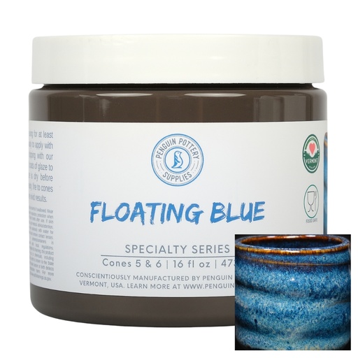 [PP-GZ-MH-260] Penguin Pottery - Specialty Series - Floating Blue (Pint | 16 fl.oz | 473 ml)