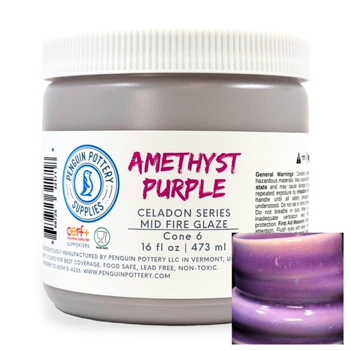 [PP-GZ-MH-266] Penguin Pottery - Celadon Series - Translucent Amethyst (Pint | 16 fl.oz | 473 ml)