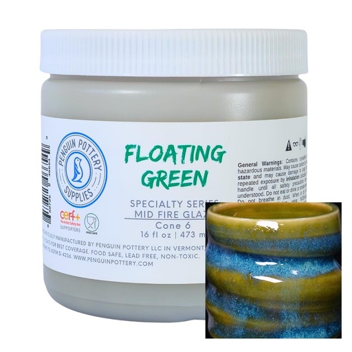 [PP-GZ-MH-289] Penguin Pottery - Specialty Series - Floating Green (Pint | 16 fl.oz | 473 ml)