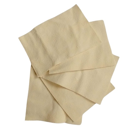 [PP-TL-CHAMOIS-5] Finished Products - Pre-Cut Suede Chamois for Smoothing Pot Rim - Set of 5