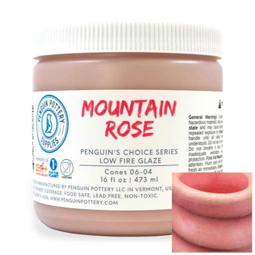 [PP-GZ-L-1055] Penguin Pottery - Penguin's Choice Series - Mountain Rose (Pint | 16 fl.oz | 473 ml)