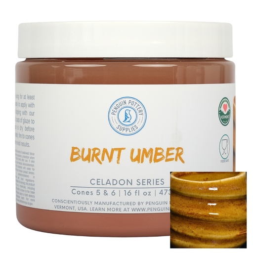 [PP-GZ-MH-276] Penguin Pottery - Celadon Series - Burnt Umber (Pint | 16 fl.oz | 473 ml)