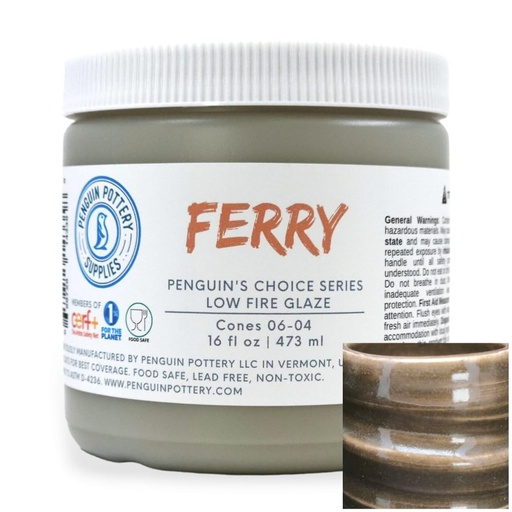 [PP-GZ-L-1013] Penguin Pottery - Nantucket Series - Ferry (Pint | 16 fl.oz | 473 ml)