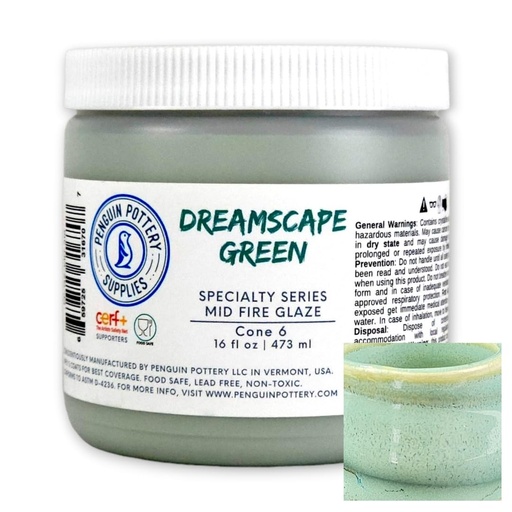 [PP-GZ-MH-318] Penguin Pottery - Specialty Series - Dreamscape Green (Pint | 16 fl.oz | 473 ml)
