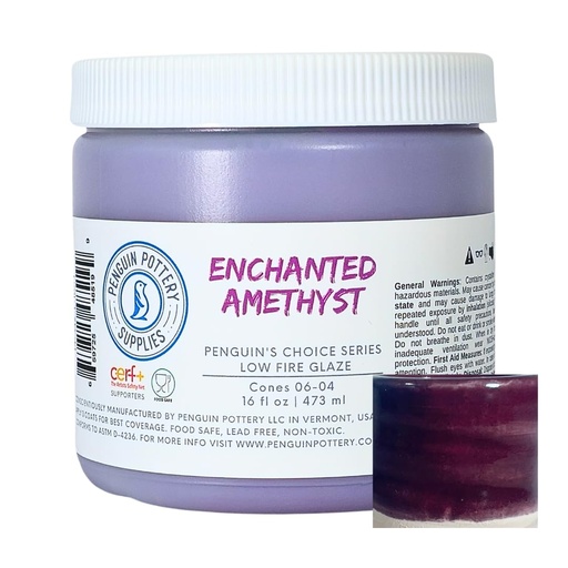 [PP-GZ-L-1054] Penguin Pottery - Celadon Series - Enchanted Amethyst (Pint | 16 fl.oz | 473 ml)