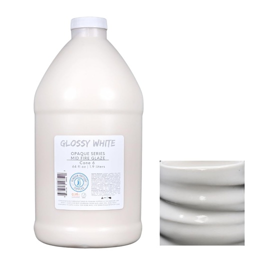 [PP-GZ-MH-261-64OZ] Penguin Pottery - Opaque Series - Opaque White (1/2 Gal | 64 fl.oz | 1.9 l)