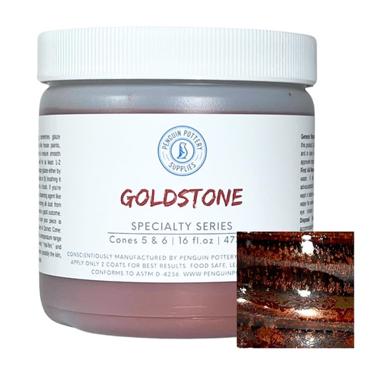[PP-GZ-MH-346] Penguin Pottery - Specialty Series - Goldstone (Pint | 16 fl.oz | 473 ml)
